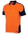 CONTRAST PIPING HI-VIS POLO - Polyester